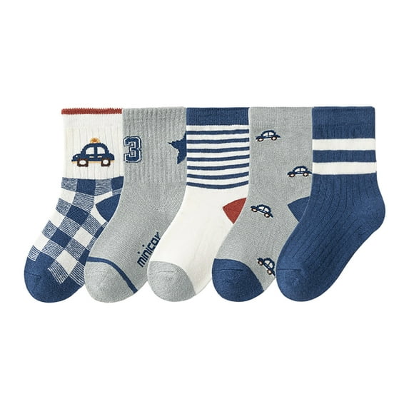 CZHQWE 2T Socks Kids Black Socks Non Slip Grip Ankle Socks With Non Skid Soles For Toddlers Kids Boys Girls 9-12 Years Multi Pcs