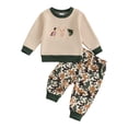 thumbnail image 1 of CZHQWE 9-12 Month Boy Clothes Toddler Boy Sweatpants Toddler Boy Clothes Long Sleeve Sweatshirt Pants Set Fall Winter Outfits 0-6 Months, 1 of 8