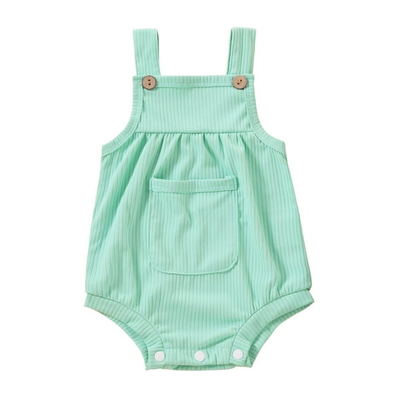 CZHQWE Baby Girl Outfit 6 To 9 Months Baby Girl Clothes Baby Girl Clothes Rompers Summer Jumpsuits Sleeveless Romper Baby Clothes Girl Light Green
