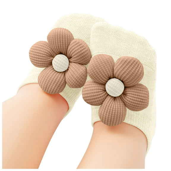 CZHQWE Baby Girl Socks Baby Girl Socks 12-18 Months Baby Girls Socks,Flower Non-Slip Grips For Babies Toddler Princess Low Cut Ankle Socks For Girls1-3 Years