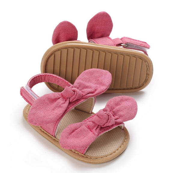 CZHQWE Baby Shoes 12-18 Months Sandals Toddler Girl Baby Girls Sandals Summer Shoes Outdoor First Walker Toddler Girls Shoes For Summer Hot Pink 12-18 Months