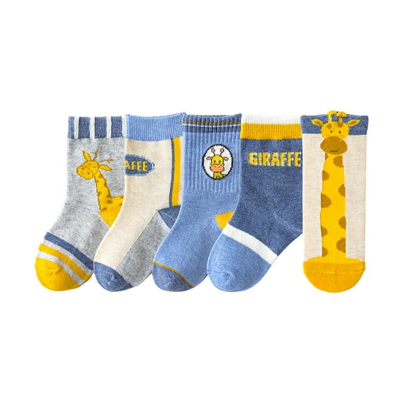 CZHQWE Boys Socks 3T Boy Clothes Toddler Grip Socks Non Slip Crew Cute Seamless Socks For Boys Girls Kids 1-3 Years Multi Pcs