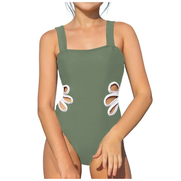 CZHQWE Cute Swimsuits For Teen Girls Girls Swim Suits Girls Swimsuit, Straps Cut Out One Piece Bathing Suit Girls' Swimwear AG