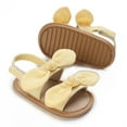 thumbnail image 1 of CZHQWE Girls Sandals Shoes For 1 Year Old Girl Baby Girls Sandals Summer Shoes Outdoor First Walker Toddler Girls Shoes For Summer Yellow 6-12 Months, 1 of 7