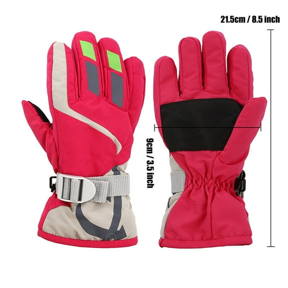 CZHQWE Ice Skating Gloves For Girls Winter Gloves For Toddlers Kids Waterproof Mittens Thicken Toddler Winter Snow Gloves Warm Ski Gloves For Girls Boys 3-7 Year