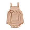 thumbnail image 1 of CZHQWE Newborn Girl Clothes Summer Baby Girl Summer Clothes Newborn Baby Girl Bodysuit Sleeveless Romper One-Piece Jumpsuit Summer Clothes Set Coffee, 1 of 6