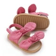 thumbnail image 1 of CZHQWE Soft Sole Baby Shoes Baby Girls' Shoes Baby Girls Sandals Summer Shoes Outdoor First Walker Toddler Girls Shoes For Summer Hot Pink 6-12 Months, 1 of 5