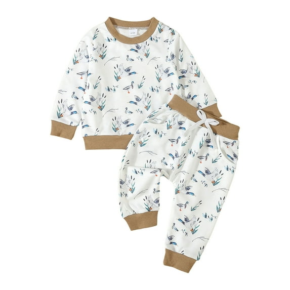 CZHQWE Toddler Outfits For Boys Toddler Winter Clothes Toddler Boy Sweatshirt Outfit Long Sleeve Shirt Jogger Pants Fall Outfits Winter Clothes Set 18-24 Months