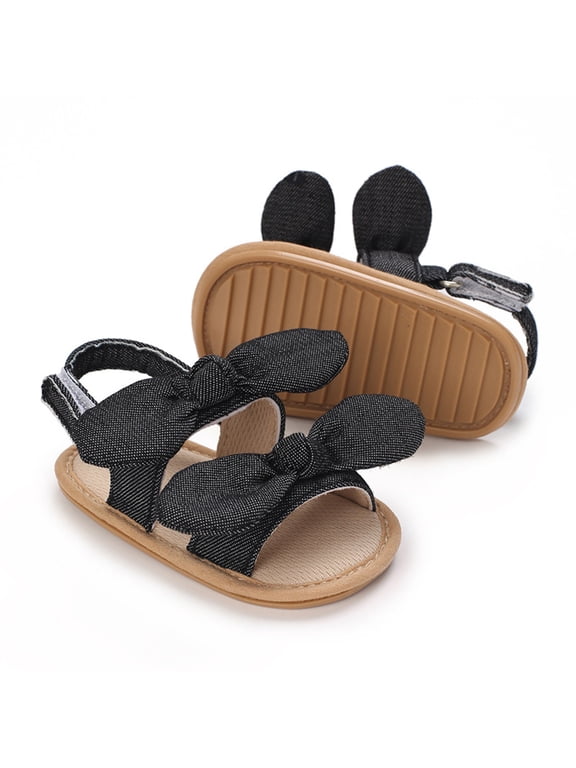 White Baby Shoes Shoes Baby Girls Sandals Summer Shoes Outdoor First Walker Toddler Girls Shoes For Summer Black 0-6 Months