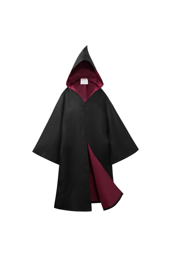 Kids Hooded Magic Wizard Robe, Fantasy Magician Cape Dress Up Pretend Play Outfit, Sizes 7-8Y