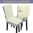 thumbnail image 1 of CZL Waterproof Dining Chair Covers Set of 2 with Storage Pockets, Chair Seat Covers for Dining Room, Office Chair Protector Cover, Beige, 2 Pack, 1 of 8