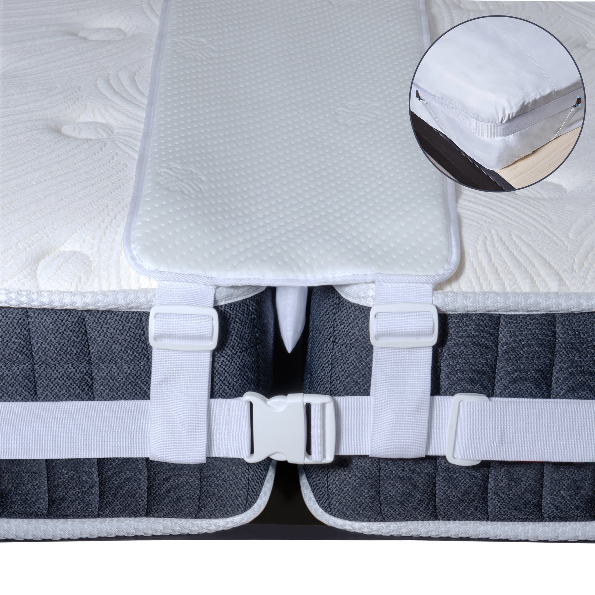 CZL Bed Bridge Twin to King Converter Kit, 12" Wide Mattress Connector