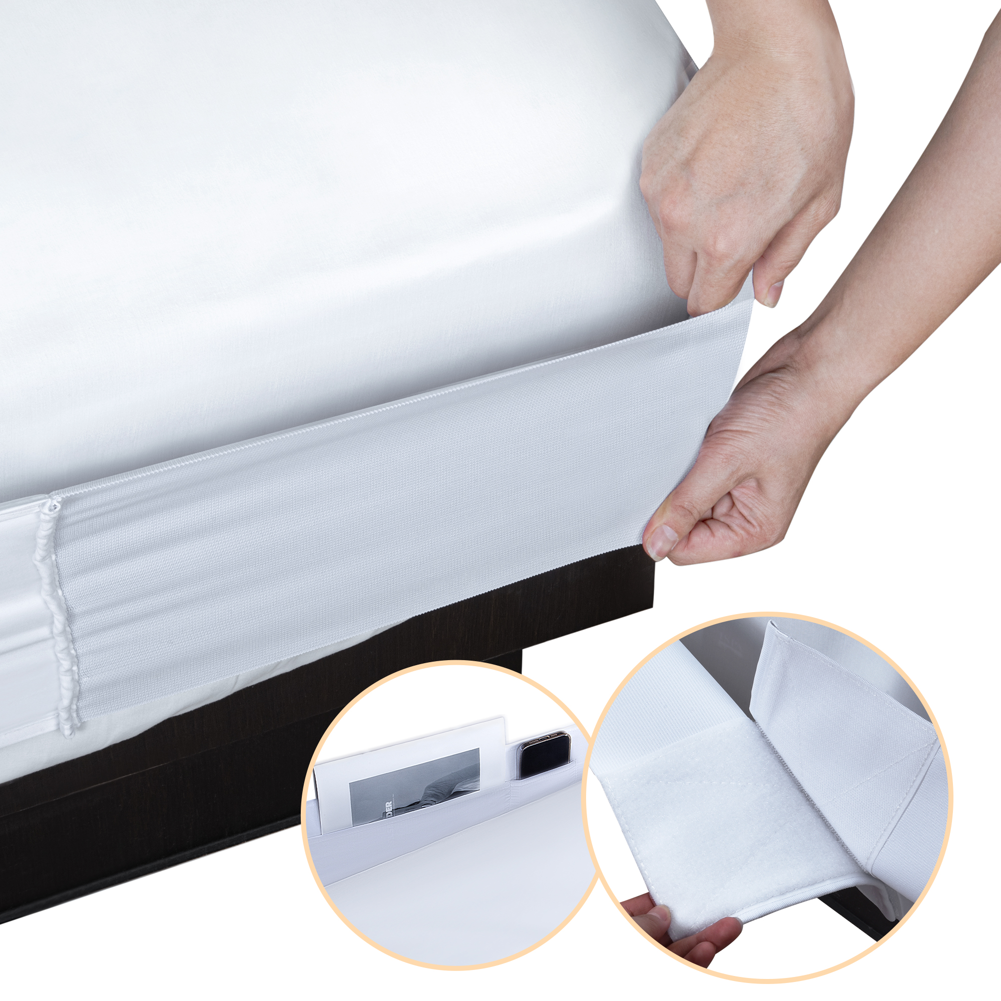 "Bed Skirt DoublePronged Holding Pins Set Of 16, Press in Box Spring