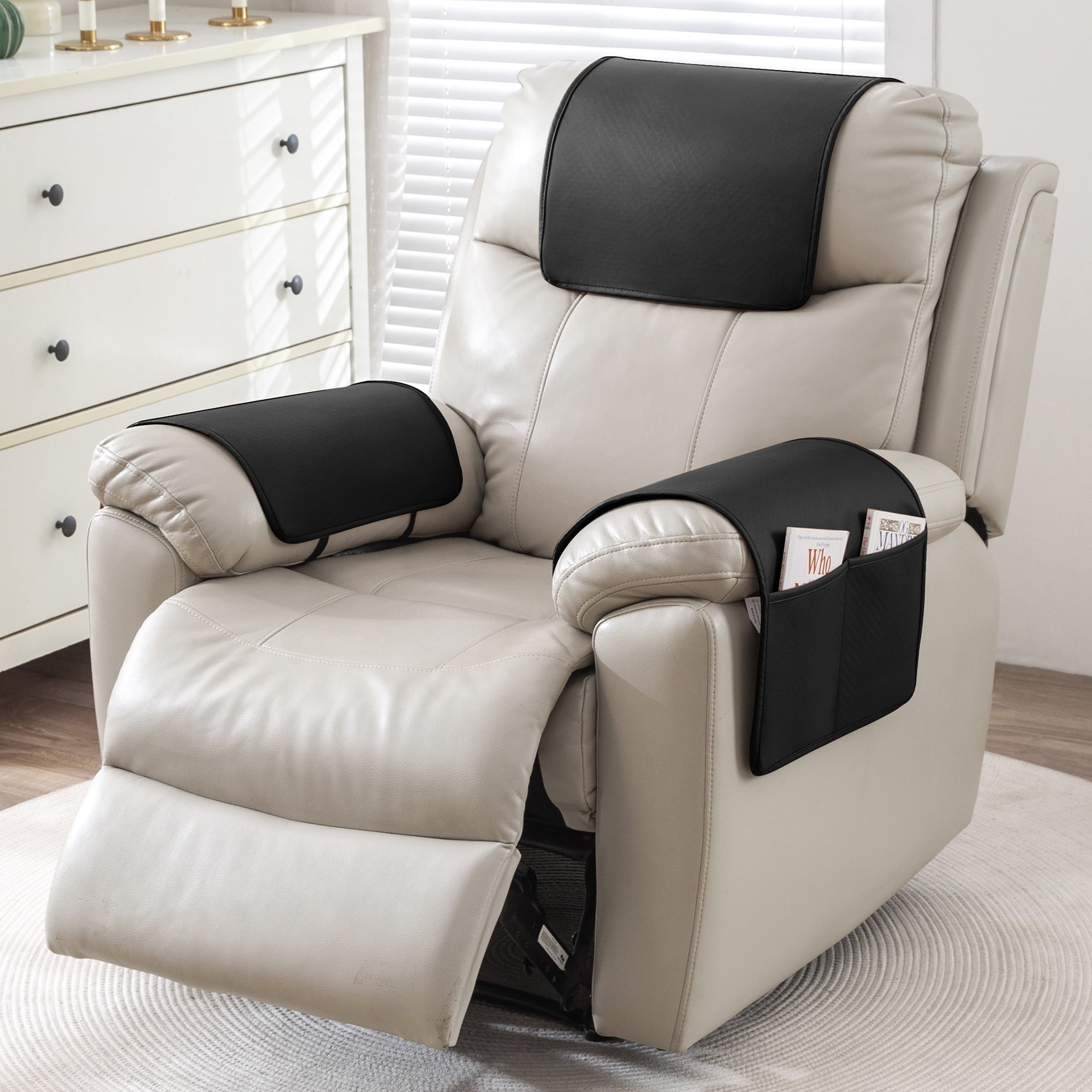 CZL Faux Leather Recliner Cover Armchair Cover, Waterproof