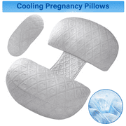 CZL Pregnancy Pillow for Women Sleeping, Ergonomic Maternity Body Pillow Support for Back, Belly, Legs, Hips, Small Portable Pregnancy Pillows with Detachable & Washable Cover (Light Gray)