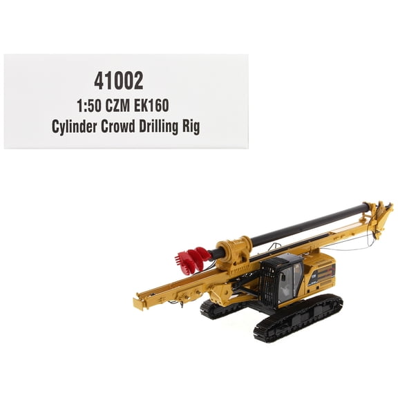CZM EK160 Cylinder Crowd Drilling Rig Yellow "High Line" Series 1/50 Diecast Model by Diecast Masters