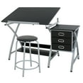 thumbnail image 1 of CZMDZH  Adjustable Drafting Table & Stool Set with Storage, Versatile Art Desk and Craft Center Home Study Room Artist Desk,W/Chair, 1 of 7