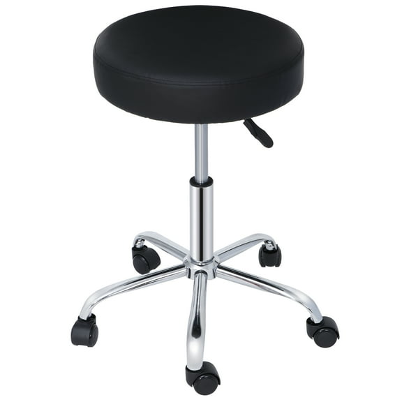 CZMDZH Adjustable Round Rolling Stool with Wheels, Drafting Stool Chair for Salon Spa Tattoo Home Office