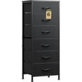 thumbnail image 1 of CZMDZH Black Tall Dresser for Bedroom, 6 Drawer Dressers & Chests of Drawers, Fabric Dresser for Closet, Living Room, Night Stand with Metal Frame, Storage Tower with Fabric Bins, Wood Top, 1 of 9
