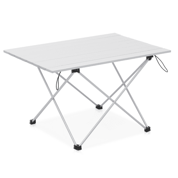 CZMDZH Folding Camping Table, Outdoor Aluminum Camping Side Table with Carry Bag, Portable Lightweight Camp Beach Table Compact Foldable Camping Table for Hiking Backpacking Picnic
