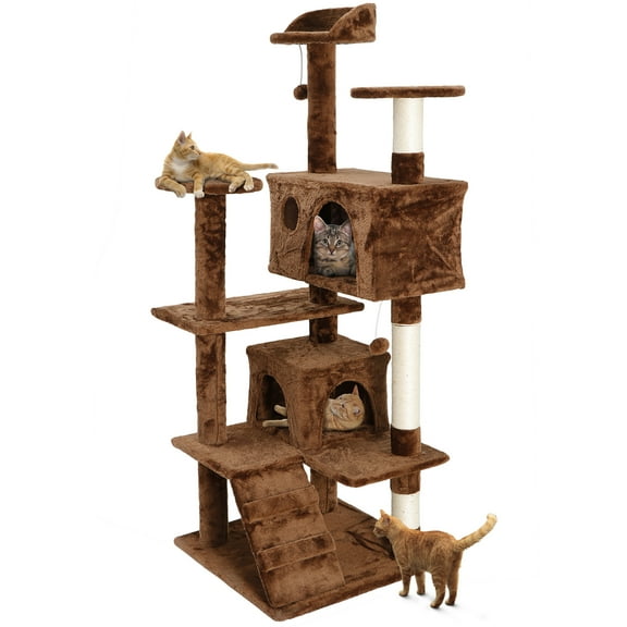 CZMDZH Heavy Duty Multi-Level Cat Tree Tower with Condo Furniture & Scratching Posts for Kittens Play Rest