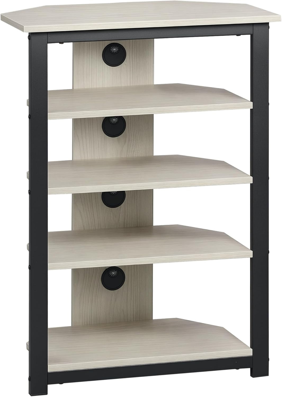 CZMDZH Media Stand with 4-Tier Audio Rack AV Media Corner Shelf with ...