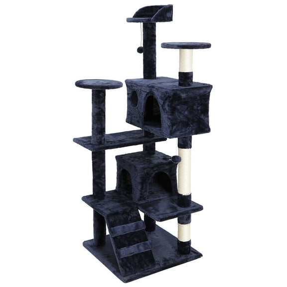 CZMDZH Practical Cat Tree Tower Apartment Furniture, Artificial Pet Game House, Suitable for Indoor Pets Suitable for Indoor Pets,Blue