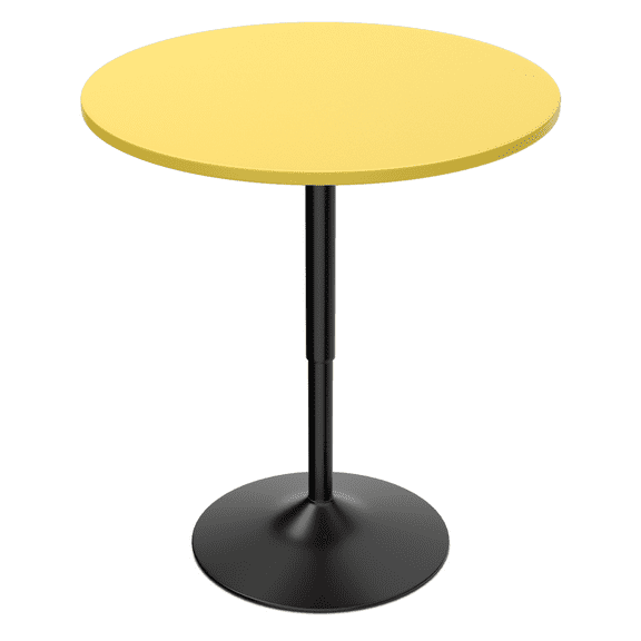 CZMDZH Round Bar Table Height Adjustable Pub Table with Enlarged Base for Living Room Patio Bistro