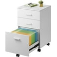 thumbnail image 1 of CZMJY 3 Drawer Wood Mobile File Cabinet – Rolling Storage for Letter A4 Sizes – Sturdy Printer Stand Perfect for Home Office Organization, White 15.7"D x 16.2"W x 25.7"H, 1 of 8