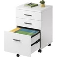 thumbnail image 1 of CZMJY 3 Drawer Wood Mobile File Cabinet – Rolling Storage for Letter A4 Sizes – Sturdy Printer Stand Perfect for Home Office Organization, White 15.7"D x 18.1"W x 25.6"H, 1 of 8