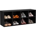 thumbnail image 1 of CZMJY 8 Cubbies Shoe Storage Bench, Shoe Organizer with 500 LBS Weight Capacity, Cubby Shoe Rack Storage Cabinet for Entryway, Hallway, Living Room and Bedroom (Black), 1 of 11