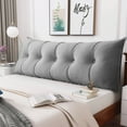 thumbnail image 1 of CZMJY Bed Wedge Pillow Headboard Reading Pillow – Comfortable Back Support Cushion with Removable Cover – Plush Lumbar Support Ideal for Bedtime Reading Relaxation King Gray, 1 of 14