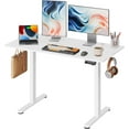 thumbnail image 1 of CZMJY Electric Standing Desk, 48 X 24 Inches Adjustable Height Stand up Desk for Home Office, Ergonomic Sit to Stand Desk with Headphone Hook, 3 Memory Preset Computer Desk, White, 1 of 8