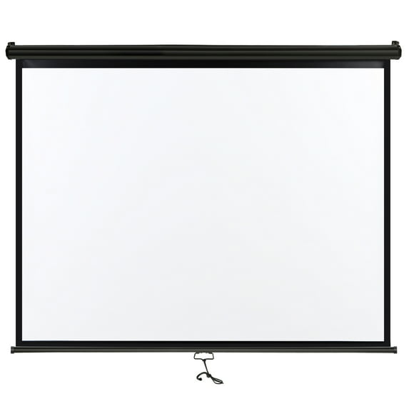CZMJY Home Theater Wonders Amplified by Top-Tier Pull-Down Projection Screens – Where Crisp Imagery Meets Effortless Deployment for Unmatched Viewing Bliss, 72inch Black
