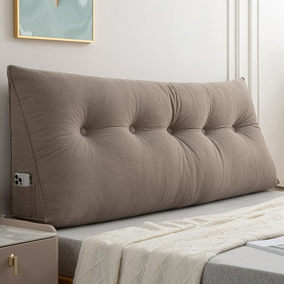 CZMJY Large Headboard Pillow Bolster Wedge – Plush Reading Support Backrest Cushion – Comfortable Lumbar Support for Daybed Relaxation Reading Sessions King (79*20 in)
