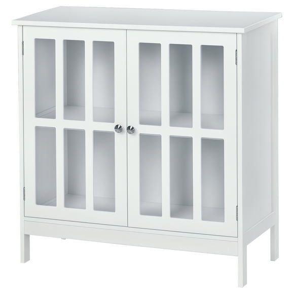 CZMJY Multifunctional Kitchen Sideboard Buffet Storage Cabinet Credenza Cupboard – Stylish Organizing Solution for Dishes, Utensils & Kitchen Essentials with Versatile Storage, White