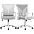 thumbnail image 1 of CZMJY Office Chair Mesh Desk Chair Computer Chair Gaming Chair Adjustable Comfy Chair Swivel Ergonomic Chair for Home Office/Work/Study Light Gray/Set of 2, 1 of 11