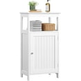 thumbnail image 1 of CZMJY Single Door Floor Cabinet, Bathroom Free Standing Storage Organizer with Adjustable Shelf, Narrow Side Cabinet for Living Room, White, 1 of 9