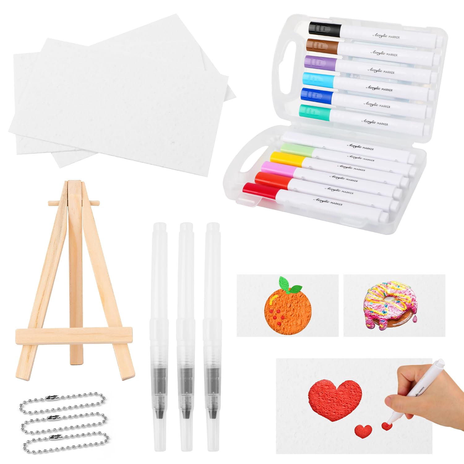 LUKIUP Magic Puffy Paint - Kit Pittura In Schiuma 3D Per Bambini Con 12 Colori, Penne E Carta Speciale, Colori Che Diventano Morbidi E Gonfi - 5