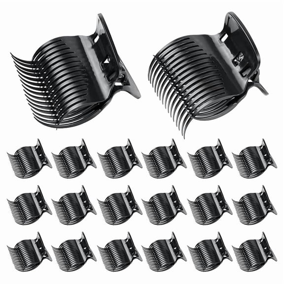 CZQ 20 Pcs Hot Roller Clips for Hair, Curler Claw Clip for Women Hair Section Styling (Black, 2inch)