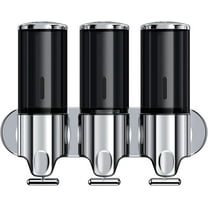 CZQ 3 in 1 Chamber Wall Mounted Bathroom Shower Pump Dispenser Dispensers for The Shower Shampoo and Conditioner Dispenser Shower Dispenser 3 Chamber no Drill(17.6 oz Triple Colourless)