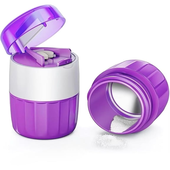 CZQ 3-in-1 Pill Crusher and Pills Cutter, Pil Crusher Fine Powder with Stainless Steel Grinding Head, Tablet Grinder with Storage for Tablets, Pill Cutter Splitter for Small and Tiny Pills