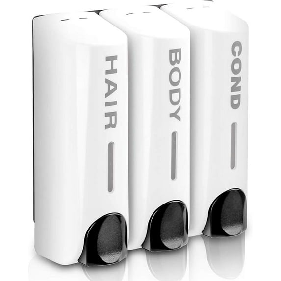 CZQ Chamber Shower Soap Dispenser Trio Wall Mounted Shampoo and Conditioner Dispenser Set No Drill for Bathroom Hotel