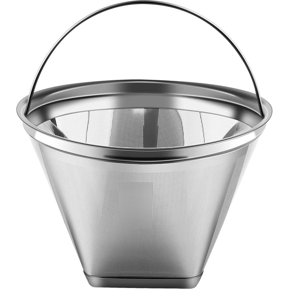 CZQ Reusable Cone Shape Coffee Filter Permanent, 6-10 Cup Stainless Steel Coffee Filter