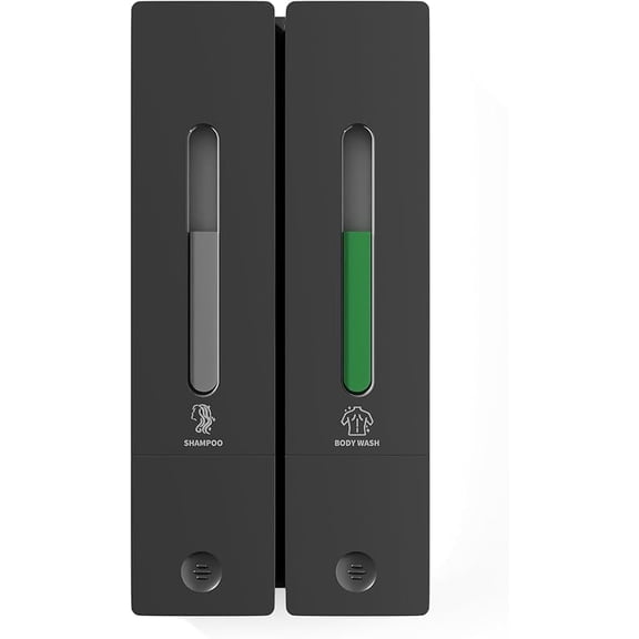 CZQ Shampoo and Conditioner Dispenser - Wall-Mounted 3-Chamber Shower Soap Dispenser No-Drill 1200ML Capacity for Bathroom & Hotel