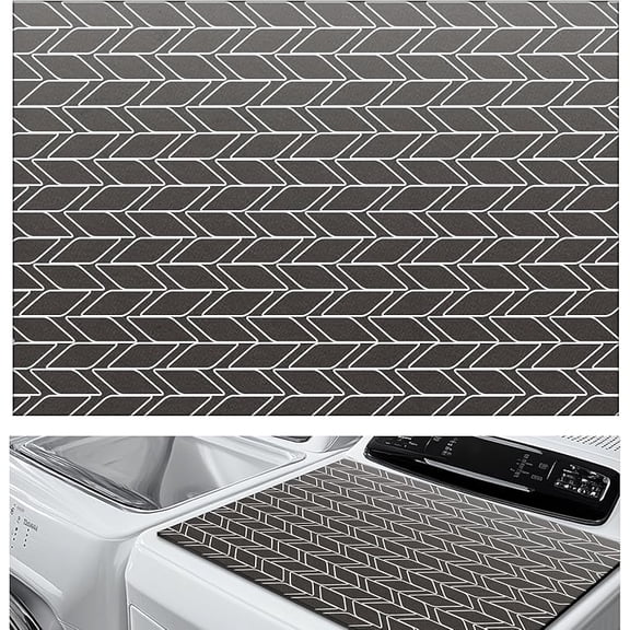 CZQ1 Pcs 26" x 18" Dryer Top Protector Mat, Washer and Dryer Topper, Non Slip Waterproof Machine Cover Dust Proof Quick Drying Topper Pad for Laundry and Kitchen (Classical)