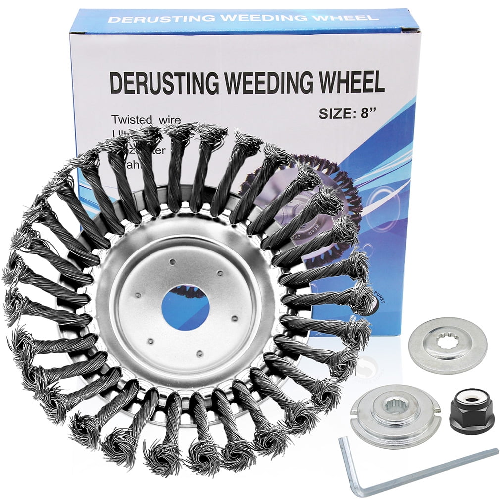 CZS 8 Inch Steel Wire Rotary Brush Cutter Trimmer Head Weed Blade