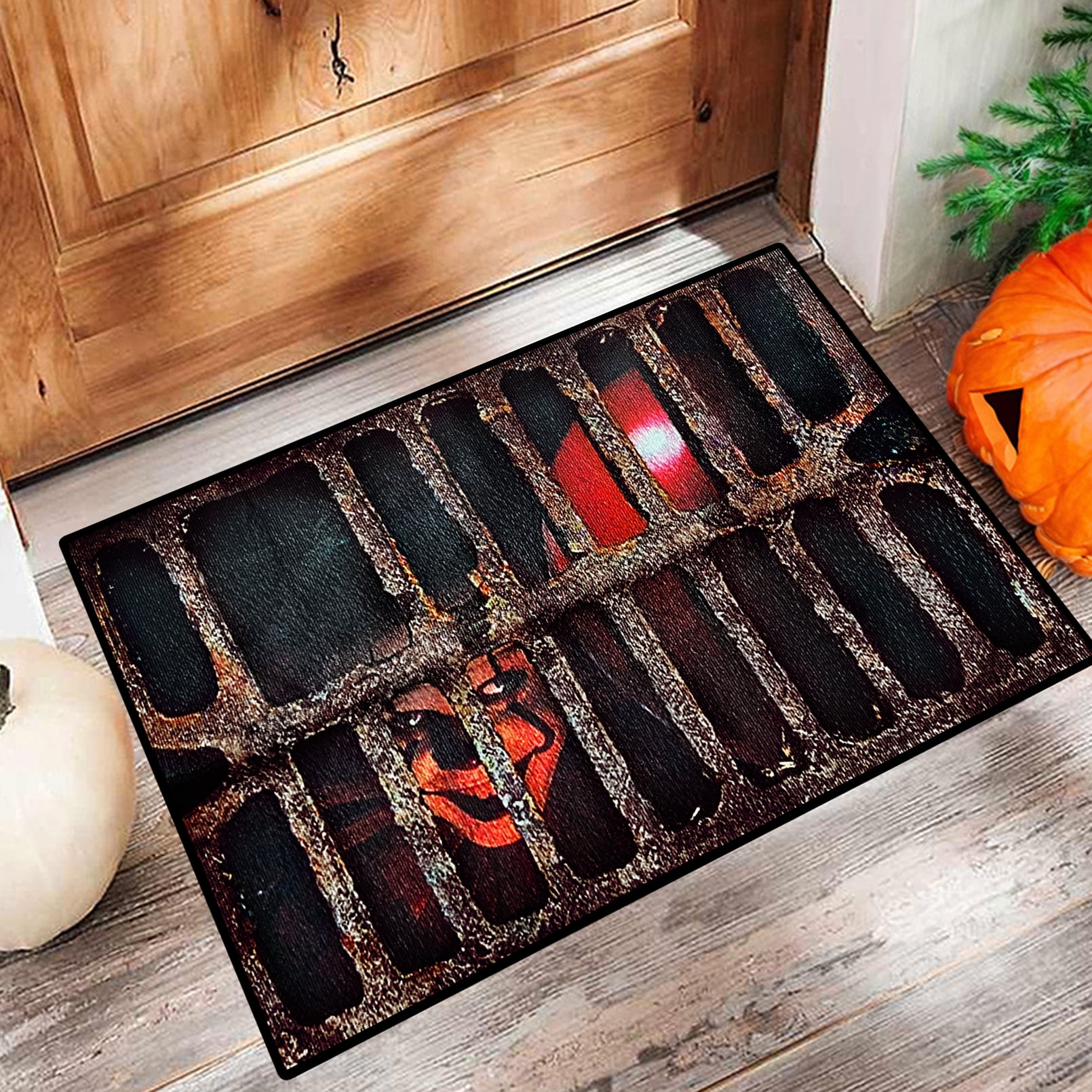 CZS Halloween Doormat, Halloween 3D Illusion Clown Door Mat, Halloween