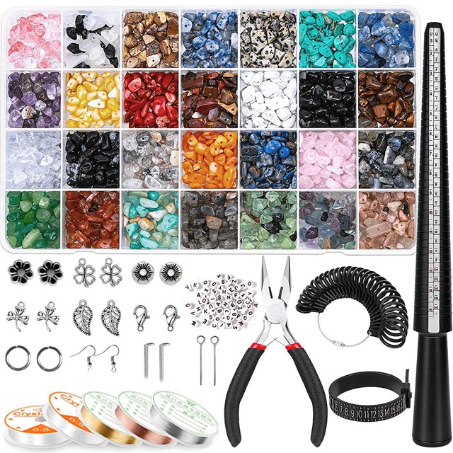 CZS Ring Jewelry Making Kit 2000pcs 28 Colors Crystals Beads for