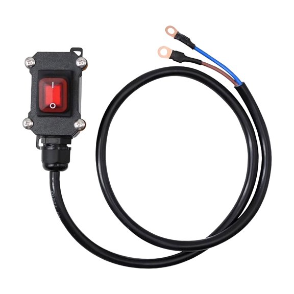 CZSCPDAW 12V 24V Inline Battery Disconnect Rocker Switch Cable with Red Illuminated On Off Control for Vehicles